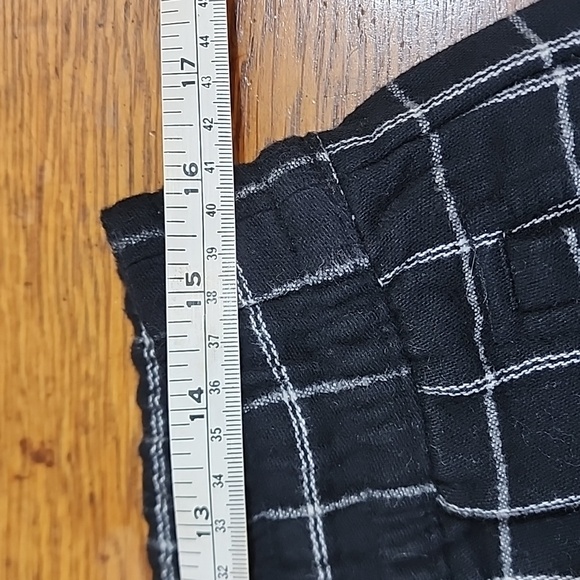 Madewell 100% Cotton Black And White Ankle Pull On Trousers Sz Medium - Picture 8 of 9